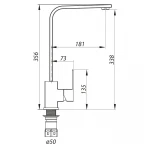 Змішувач для кухні Zerix LR74033 (LL1479)