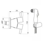 Монокран Zerix LR5398-3 латунный хромированный для гигиенического душа и бачка унитаза (LL1560)