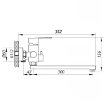 Смеситель для ванны Zerix LR72201 (LL1629)
