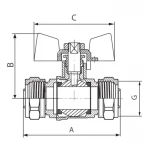 Кран Koer KR.353 - 20x20 WING (LL1754)