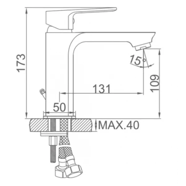 Смеситель для умывальника Ibergrif Trento M11006 (LL2013)
