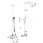 Душевая колонна со смесителем Ibergrif Trento M17006 (LL2015)