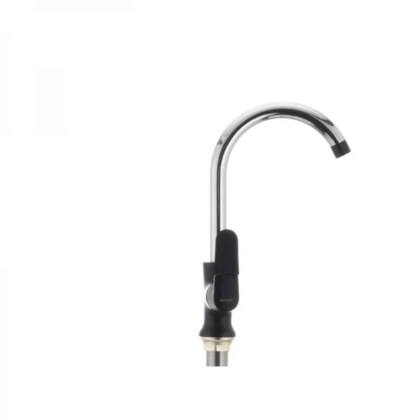 Смеситель для кухни MIXXUS PREMIUM Tiger 014 латунный черный/хром с высоким поворотным изливом (MI0567)