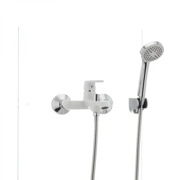 Смеситель для ванны Mixxus Premium TIGER 009 латунный белый матовый с коротким литым изливом (MI0571)