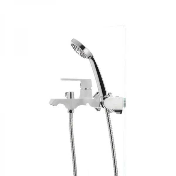 Смеситель для ванны Mixxus Premium TIGER 009 латунный белый матовый с коротким литым изливом (MI0571)