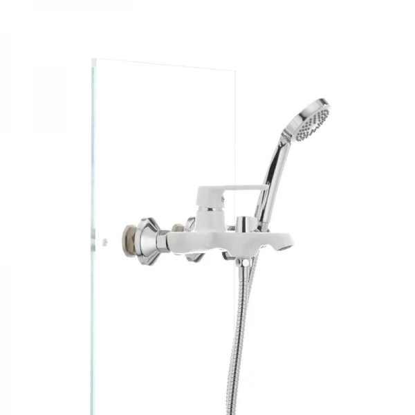 Смеситель для ванны Mixxus Premium TIGER 009 латунный белый матовый с коротким литым изливом (MI0571)