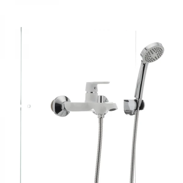 Смеситель для ванны Mixxus Premium TIGER 009 латунный белый матовый с коротким литым изливом (MI0571)