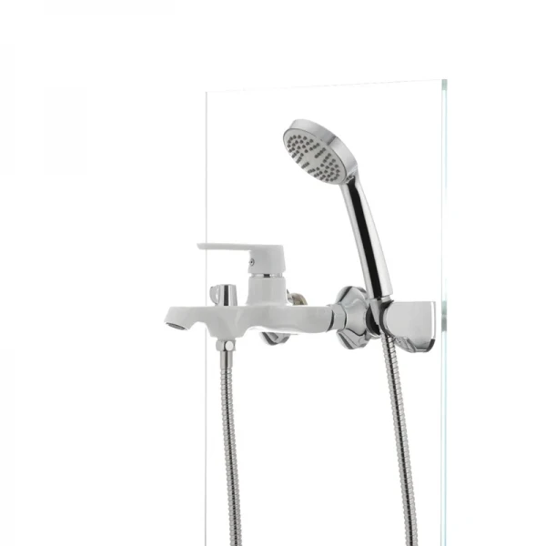 Смеситель для ванны Mixxus Premium TIGER 009 латунный белый матовый с коротким литым изливом (MI0571)