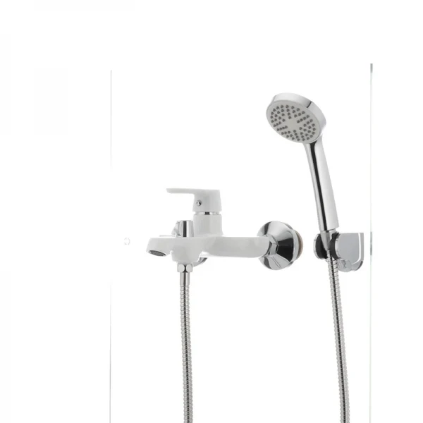 Смеситель для ванны Mixxus Premium TIGER 009 латунный белый матовый с коротким литым изливом (MI0571)