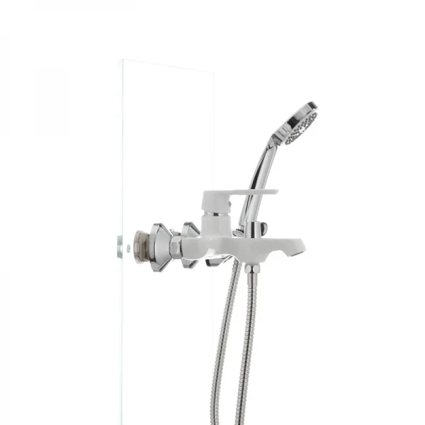 Смеситель для ванны Mixxus Premium TIGER 009 латунный белый матовый с коротким литым изливом (MI0571)