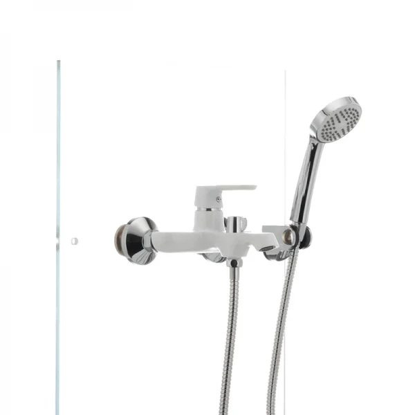 Смеситель для ванны Mixxus Premium TIGER 009 латунный белый матовый с коротким литым изливом (MI0571)