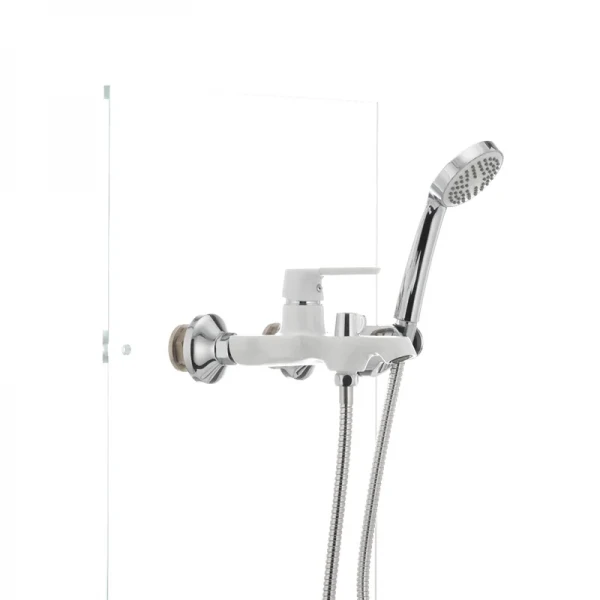Смеситель для ванны Mixxus Premium TIGER 009 латунный белый матовый с коротким литым изливом (MI0571)