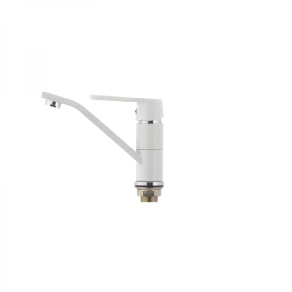 Смеситель для умывальника Mixxus Premium TIGER 555 гайка (излив 15 см) белый (MI0574)