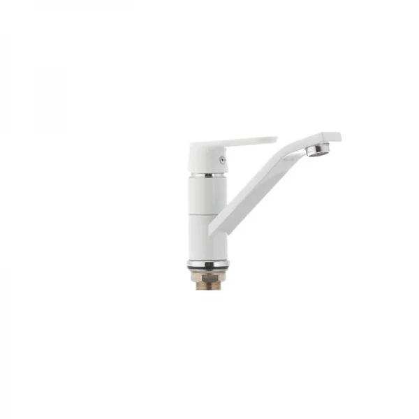 Смеситель для умывальника Mixxus Premium TIGER 555 гайка (излив 15 см) белый (MI0574)