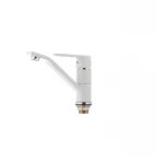 Смеситель для умывальника Mixxus Premium TIGER 555 гайка (излив 15 см) белый (MI0574)