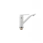 Смеситель для умывальника Mixxus Premium TIGER 555 гайка (излив 15 см) белый (MI0574)