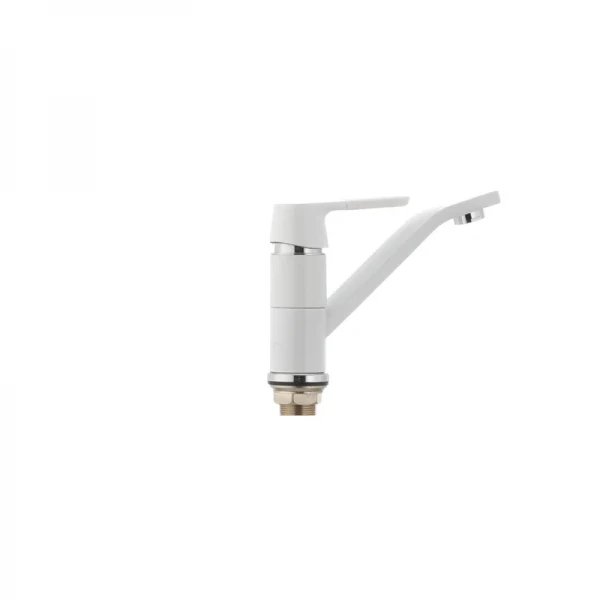 Смеситель для умывальника Mixxus Premium TIGER 555 гайка (излив 15 см) белый (MI0574)