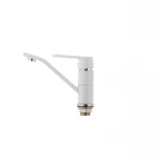 Смеситель для умывальника Mixxus Premium TIGER 555 гайка (излив 15 см) белый (MI0574)