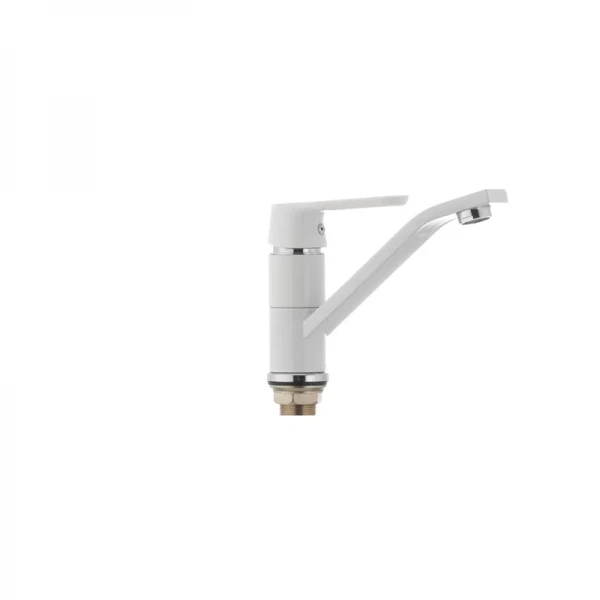 Смеситель для умывальника Mixxus Premium TIGER 555 гайка (излив 15 см) белый (MI0574)