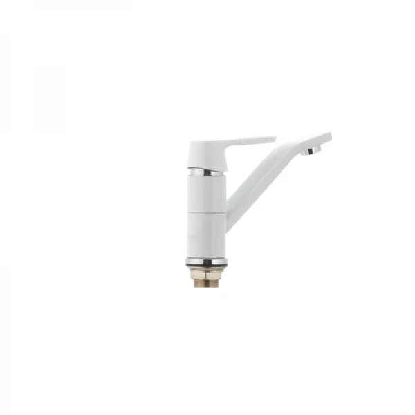 Смеситель для умывальника Mixxus Premium TIGER 555 гайка (излив 15 см) белый (MI0574)