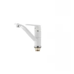 Смеситель для умывальника Mixxus Premium TIGER 555 гайка (излив 15 см) белый (MI0574)