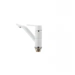 Смеситель для умывальника Mixxus Premium TIGER 555 гайка (излив 15 см) белый (MI0574)