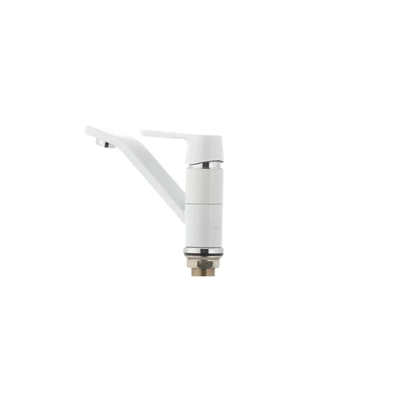 Змішувач для умивальника Mixxus Premium TIGER 555 (виливши 15 см) білий (MI0574)