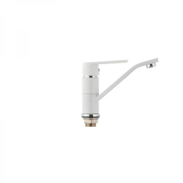 Смеситель для умывальника Mixxus Premium TIGER 555 гайка (излив 15 см) белый (MI0574)