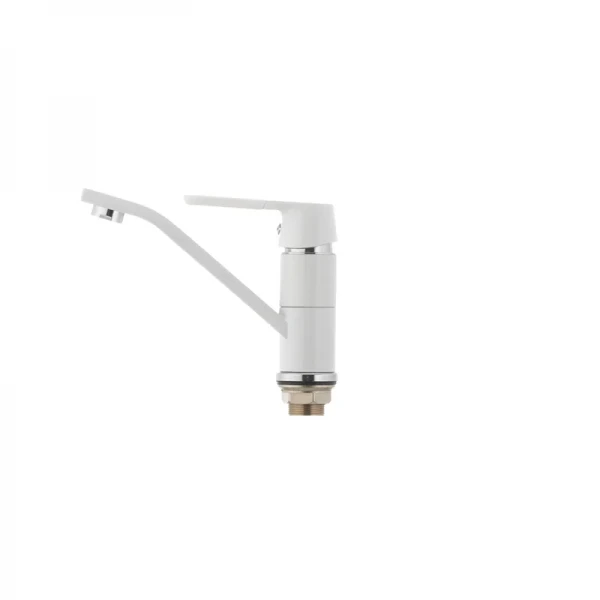 Смеситель для умывальника Mixxus Premium TIGER 555 гайка (излив 15 см) белый (MI0574)