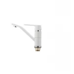 Смеситель для умывальника Mixxus Premium TIGER 555 гайка (излив 15 см) белый (MI0574)