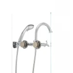 Смеситель для ванны MIXXUS PREMIUM APOLLO 009 латунный хромированный двухвентильный с длинным поворотным изливом (MI0606)