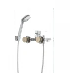 Смеситель для ванны MIXXUS FINIO 009 хромированный однорычажный с коротким литым изливом и душем (MI1614)