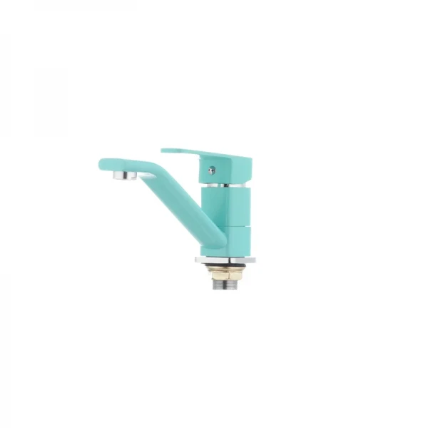 Смеситель для умывальника Mixxus Missouri 555 (излив 15 см) бирюзовый (MI1629)