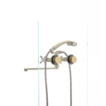 Смеситель для ванны Mixxus Premium Retro Bronze-140 латунный бронзовый двухвентильный с длинным поворотным изливом (MI1651)