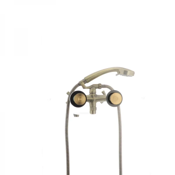 Смеситель для ванны Mixxus Premium Retro Bronze-140 латунный бронзовый двухвентильный с длинным поворотным изливом (MI1651)