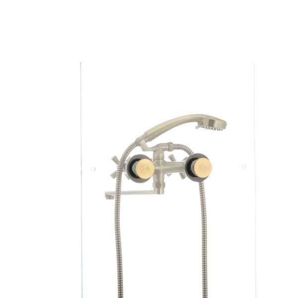 Смеситель для ванны Mixxus Premium Retro Bronze-140 латунный бронзовый двухвентильный с длинным поворотным изливом (MI1651)