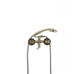 Смеситель для ванны Mixxus Premium Retro Bronze-140 латунный бронзовый двухвентильный с длинным поворотным изливом (MI1651)