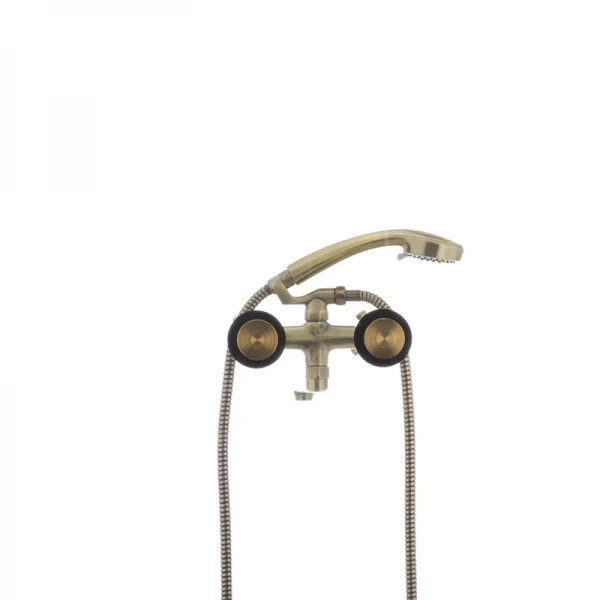 Смеситель для ванны Mixxus Premium Retro Bronze-140 латунный бронзовый двухвентильный с длинным поворотным изливом (MI1651)