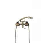 Смеситель для ванны Mixxus Premium Retro Bronze-140 латунный бронзовый двухвентильный с длинным поворотным изливом (MI1651)