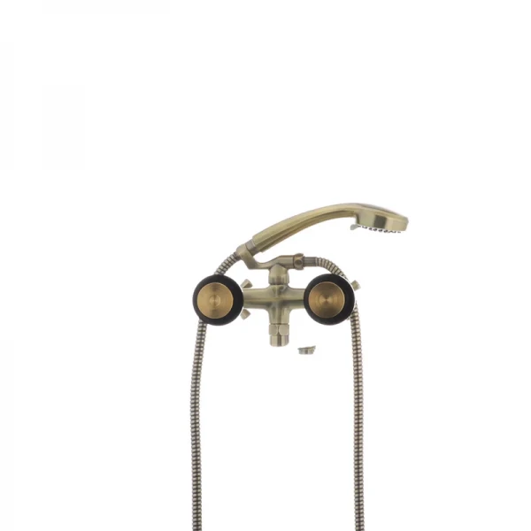 Смеситель для ванны Mixxus Premium Retro Bronze-140 латунный бронзовый двухвентильный с длинным поворотным изливом (MI1651)