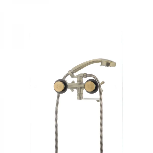 Смеситель для ванны Mixxus Premium Retro Bronze-140 латунный бронзовый двухвентильный с длинным поворотным изливом (MI1651)