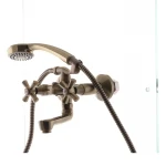 Смеситель для ванны Mixxus Premium Retro Bronze-142 латунный бронзовый двухвентильный (MI1652)
