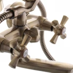 Смеситель для ванны Mixxus Premium Retro Bronze-142 латунный бронзовый двухвентильный (MI1652)