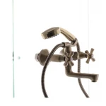 Смеситель для ванны Mixxus Premium Retro Bronze-142 латунный бронзовый двухвентильный (MI1652)