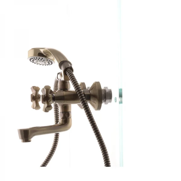 Смеситель для ванны Mixxus Premium Retro Bronze-142 латунный бронзовый двухвентильный (MI1652)