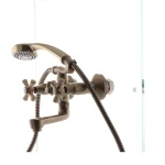 Смеситель для ванны Mixxus Premium Retro Bronze-142 латунный бронзовый двухвентильный (MI1652)