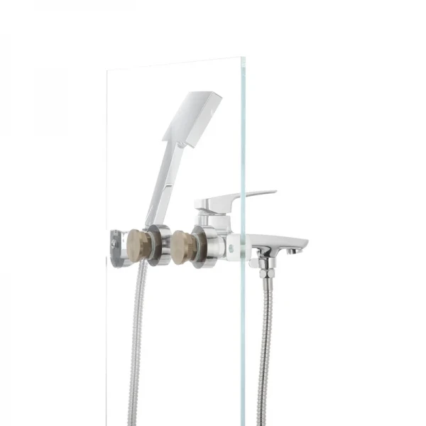 Смеситель для ванной Mixxus Premium Patrick Chr-009 латунный хромированный с коротким литым изливом (MI1659)