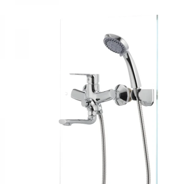 Смеситель для ванны Mixxus Premium PUSH Chr-009 латунный хромированный с кнопочным переключателем (MI1664)
