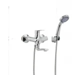 Смеситель для ванны Mixxus Premium PUSH Chr-009 латунный хромированный с кнопочным переключателем (MI1664)