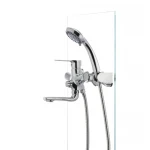 Смеситель для ванны Mixxus Premium PUSH Chr-009 латунный хромированный с кнопочным переключателем (MI1664)